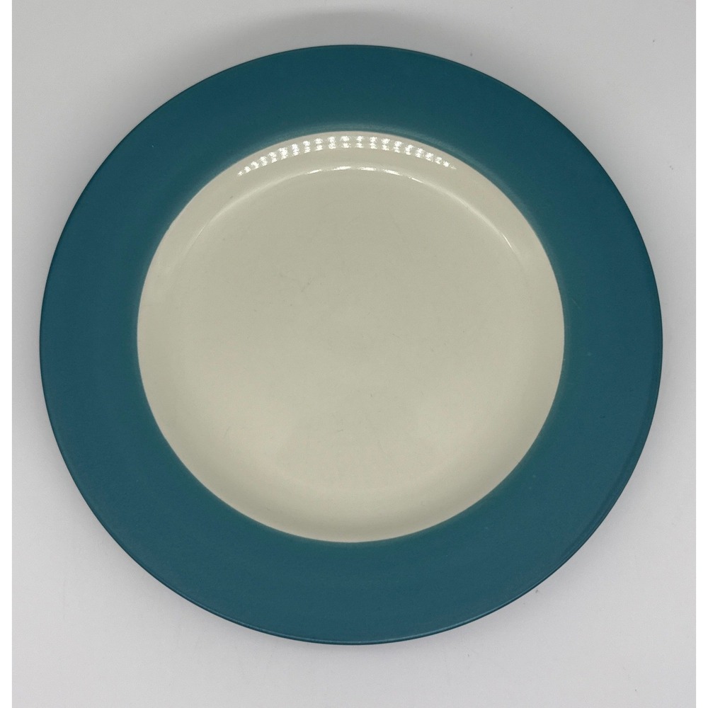Noritake Colorwave Turquoise Salad Plate 8.25 Inch Stoneware 8093 Teal Cream